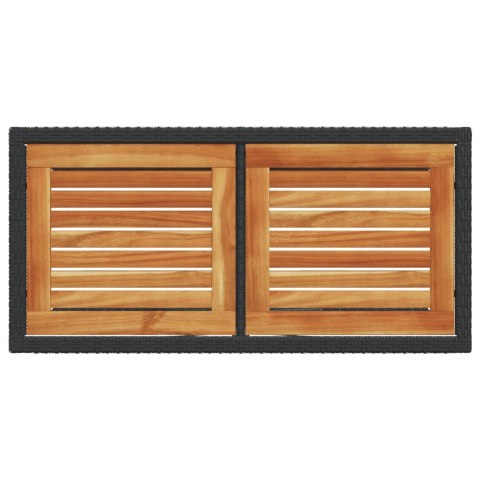 3-częściowy zestaw mebli bistro z poduszkami, czarny, polirattan Lumarko!