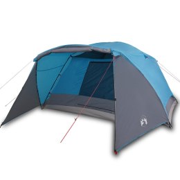 Namiot kempingowy, 6-osobowa, niebieski, 412x370x190 cm, tafta 190T Lumarko!