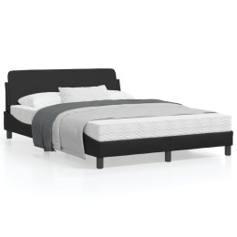 Rama łóżka z zagłówkiem, czarna, 140x200 cm, sztuczna skóra Lumarko!