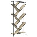 Regał, dąb sonoma 79x30x180 cm, materiał drewnopochodny i metal Lumarko!