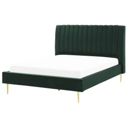 Łóżko welurowe 140 x 200 cm zielone MARVILLE Lumarko!