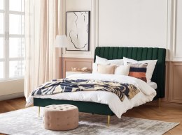 Łóżko welurowe 140 x 200 cm zielone MARVILLE Lumarko!