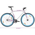 Rower single speed, biało-niebieski, 700c, 55 cm Lumarko!