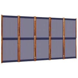 Parawan 5-panelowy, ciemnoniebieski, 350x180 cm Lumarko!
