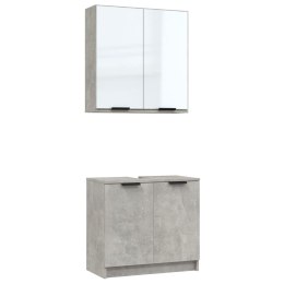 2-częściowy zestaw szafek do łazienki, szarość betonu Lumarko!