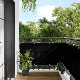 Parawan balkonowy, czarny, 75x700 cm, 100% poliester Oxford Lumarko!