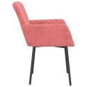 Krzesła stołowe, 2 szt., różowe, obite aksamitem Lumarko!