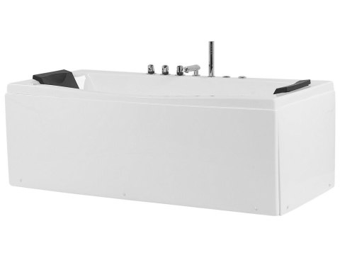 Wanna LED z hydromasażem 173 x 82 cm biała MOOR