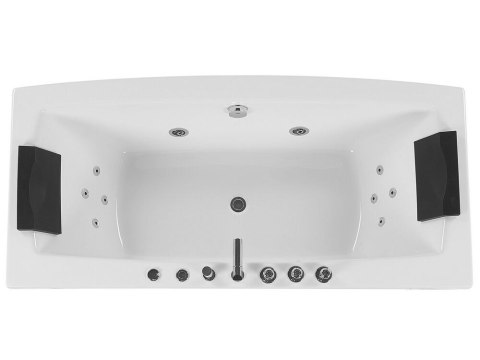 Wanna LED z hydromasażem 173 x 82 cm biała MOOR
