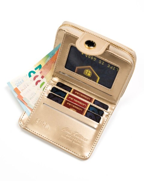 Mały Portfel Damski Ze Skóry Ekologicznej Na Zatrzask I Suwak Lumarko!