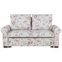 Sofa rozkładana w kwiaty jasnoszara SILDA Lumarko!