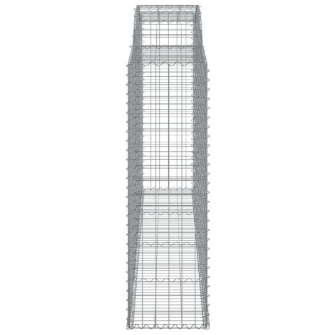 Kosze gabionowe, 12 szt, 300x50x160/180cm, galwanizowane żelazo Lumarko! #