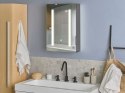 Szafka łazienkowa wisząca z lustrem LED 40 x 60 cm czarna CAMERON Lumarko!