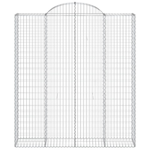 Kosze gabionowe, 7 szt, 200x50x220/240 cm, galwanizowane żelazo Lumarko!