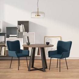 Krzesła stołowe, 2 szt., niebieskie, aksamitne Lumarko!