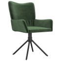 Obrotowe krzesła stołowe, 2 szt., ciemnozielone, aksamitne Lumarko!