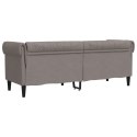 Sofa Chesterfield, trzyosobowa, kolor taupe, obita tkaniną Lumarko!