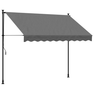 VidaXL Markiza zwijana, antracytowa, 250x150 cm, tkanina i stal