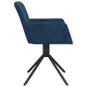 Obrotowe krzesła stołowe, 2 szt., niebieskie, aksamitne Lumarko!