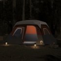 Namiot turystyczny z LED, szaro-pomarańczowy, 344x282x212 cm Lumarko!
