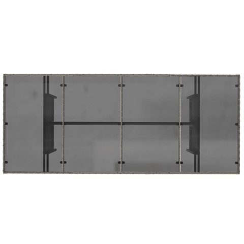 Stół ogrodowy ze szklanym blatem, szary, 190x80x74 cm Lumarko!