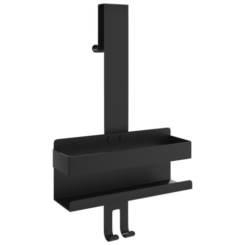 Wiszący organizer prysznicowy, czarny mat, stal nierdzewna 304 Lumarko!