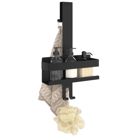 Wiszący organizer prysznicowy, czarny mat, stal nierdzewna 304 Lumarko!