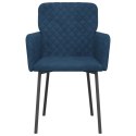 Krzesła stołowe, 2 szt., niebieskie, aksamitne Lumarko!