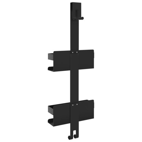 Wiszący organizer prysznicowy, czarny mat, stal nierdzewna 304 Lumarko!