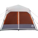 Namiot kempingowy z LED, szaro-pomarańczowy, 441x288x217 cm Lumarko!