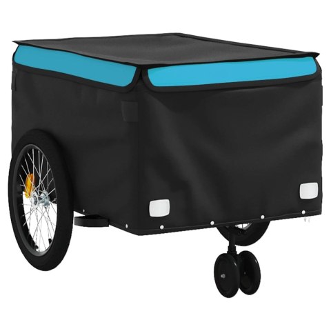 Przyczepka rowerowa, czarno-niebieska, 45 kg, żelazo Lumarko!