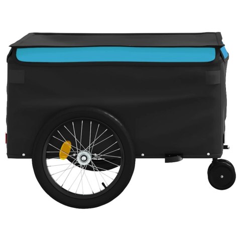 Przyczepka rowerowa, czarno-niebieska, 45 kg, żelazo Lumarko!