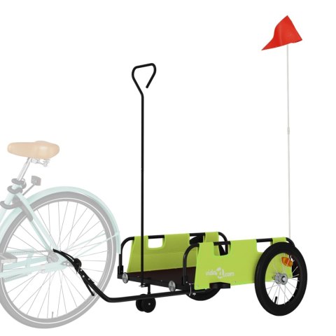 Przyczepka rowerowa, zielona, tkanina Oxford i żelazo Lumarko!