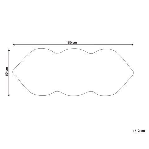 Dywanik łazienkowy bawełniany 150 x 60 cm beżowy CANBAR