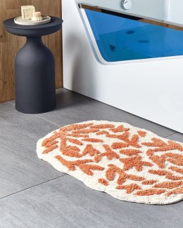 Dywanik łazienkowy bawełniany 60 x 90 cm pomarańczowy DERIK Lumarko!