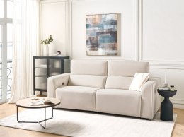 Sofa z elektryczną funkcją relaksu z ładowarką jasnobeżowa ULVEN Lumarko!