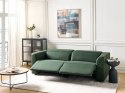 Sofa z elektryczną funkcją relaksu z ładowarką zielona ULVEN Lumarko!