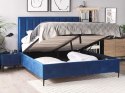 Zestaw mebli do sypialni welur 140 x 200 cm niebieski SEZANNE Lumarko!