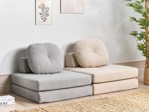 Sofa rozkładana jednoosobowa jasnoszara OLDEN
