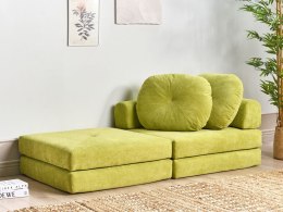 Sofa rozkładana jednoosobowa sztruksowa jasnozielona OLDEN Lumarko!