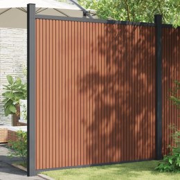 Panel ogrodzeniowy, brązowy, 173x186 cm, WPC Lumarko!
