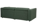 Sofa z elektryczną funkcją relaksu z ładowarką zielona ULVEN Lumarko!