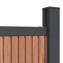 Panel ogrodzeniowy z 2 słupkami, brązowy, 180x186 cm, WPC Lumarko!