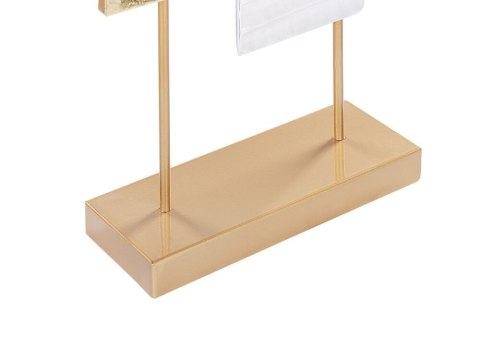 Dekoracyjna rzeźba metalowa złoto-biała BORON