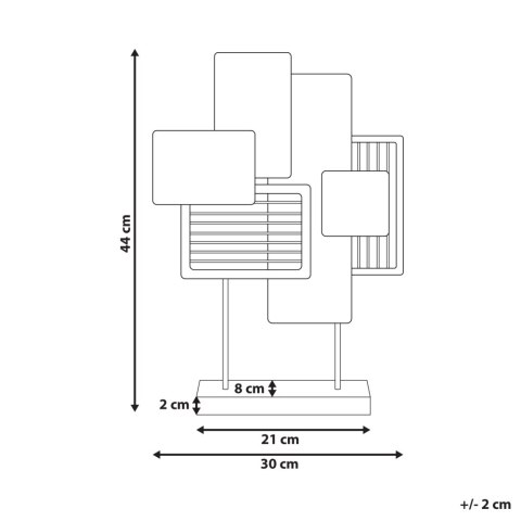Dekoracyjna rzeźba metalowa złoto-biała BORON