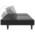 2-osobowa sofa, czarna, sztuczna skóra Lumarko!