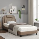 Łóżko z materacem, cappuccino, 90x200 cm, sztuczna skóra Lumarko!