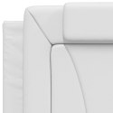Łóżko z materacem, białe, 90x200 cm, sztuczna skóra Lumarko!