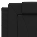 Łóżko z materacem, czarne, 120x200 cm, sztuczna skóra Lumarko!