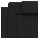 Łóżko z materacem, czarne, 90x200 cm, sztuczna skóra Lumarko!